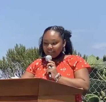 Genesis Butler, leader of Youth Climate Save, opposes bulldozing Ballona Wetlands