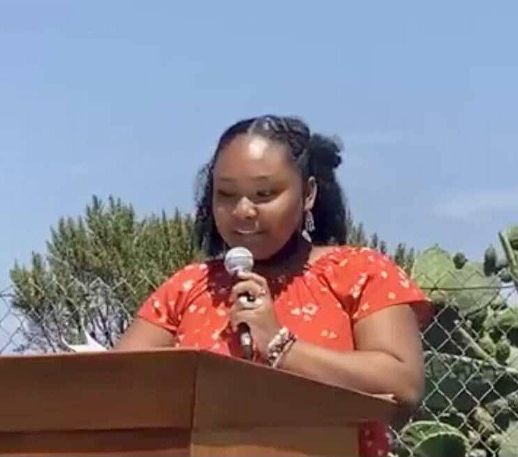 Genesis Butler, leader of Youth Climate Save, opposes bulldozing Ballona Wetlands