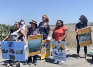 BIPOC leaders organize news conference against bulldozing Ballona Wetlands.