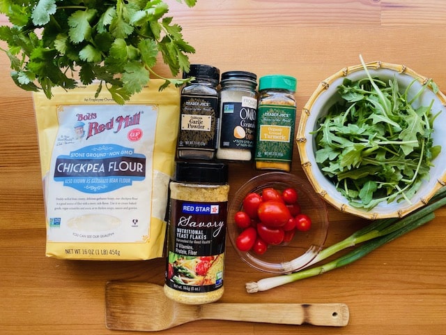 Ingredients vegan omelet