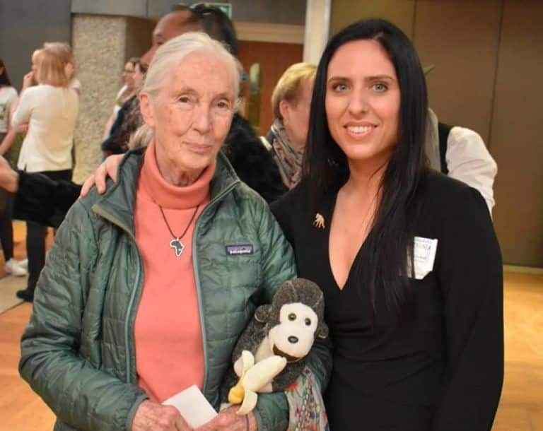 Jane Goodall with Nina Jackel 