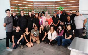 Here is the entire, vegan cast and crew of PEELED! 