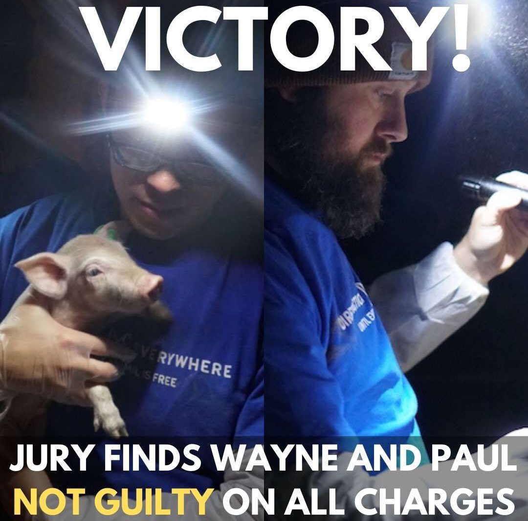 Direct Action Everywhere declares victory with not guilty verdicts.
