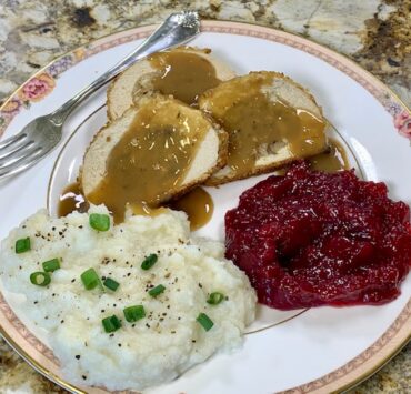 Vegan Thanksgiving meal looks very close to the meat version.