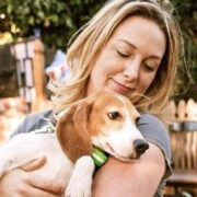 Shannon Keith with Rescued Beagle