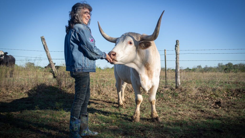 Renee King-Sonnen with cow