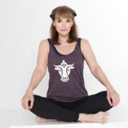 Victoria Moran in yoga pose.