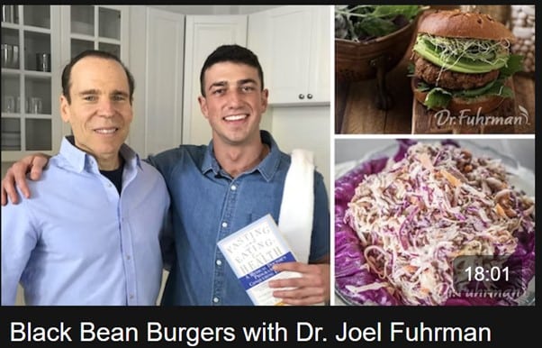 Dr Joel Fuhrman and Mario Fabbri in one of his cooking videos