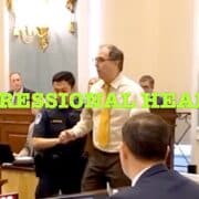 Free from Harm's Robert Grillo gets arrested at a Congressional hearing on the farm bill.