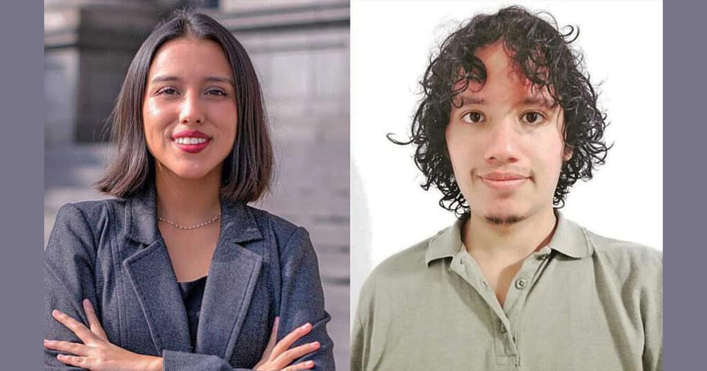 Peruvian Gabriela Santos Tacuri and Luis Nitai Syam Florian Andrade
