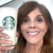 UnchainedTV'S Jane Velez-Mitchell holds Starbucks cup