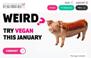 Veganuary current homepage