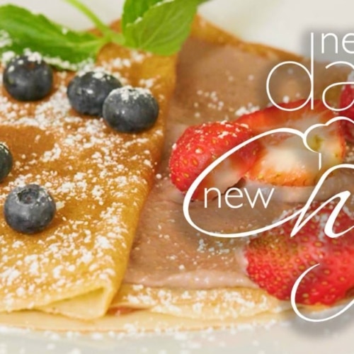 vegan crepes - new day new chef vegan cooking show