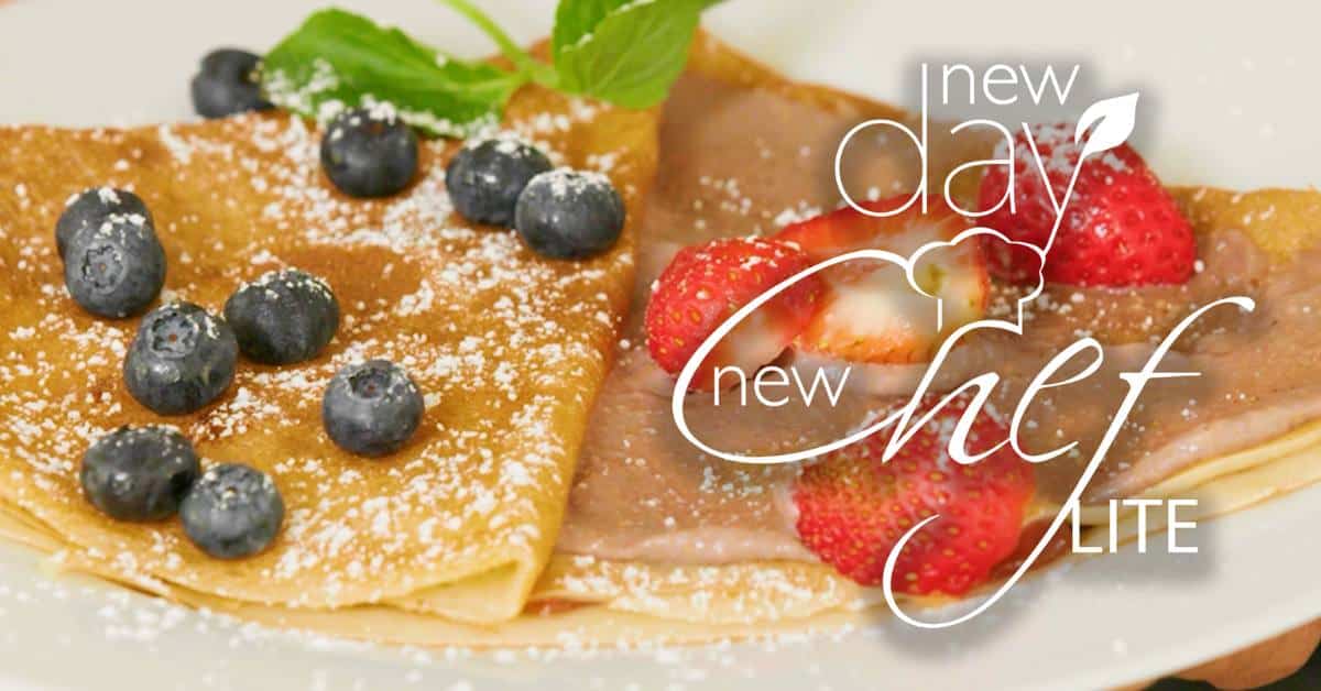 vegan crepes - new day new chef vegan cooking show