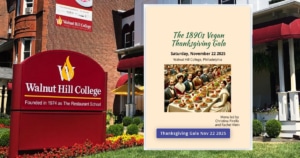 Vegan Thanksgiving event at Walnut Hill College for American Vegan Society