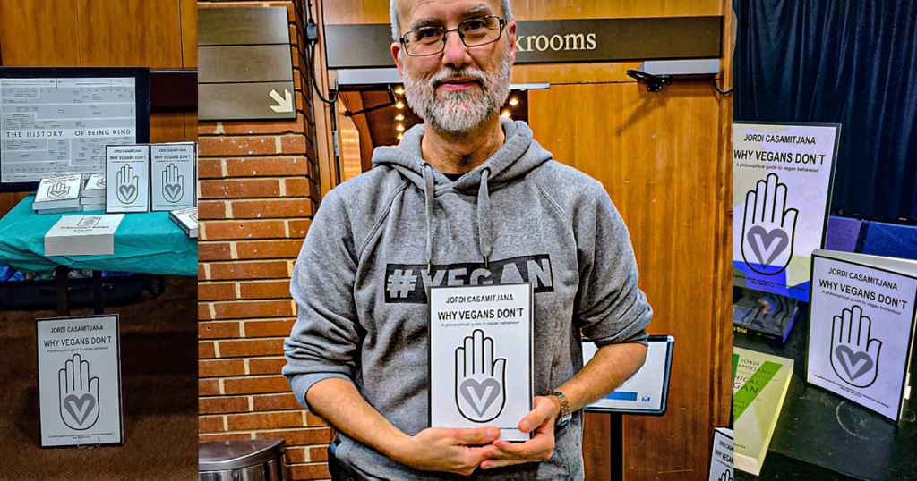 Jordi Casamitjana with his new book Why Vegans Dont