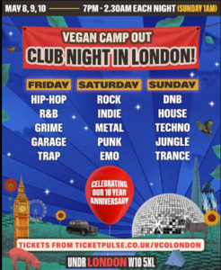 Vegan Camp Out Club Night London