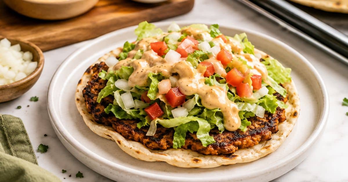lentil smash burger tacos