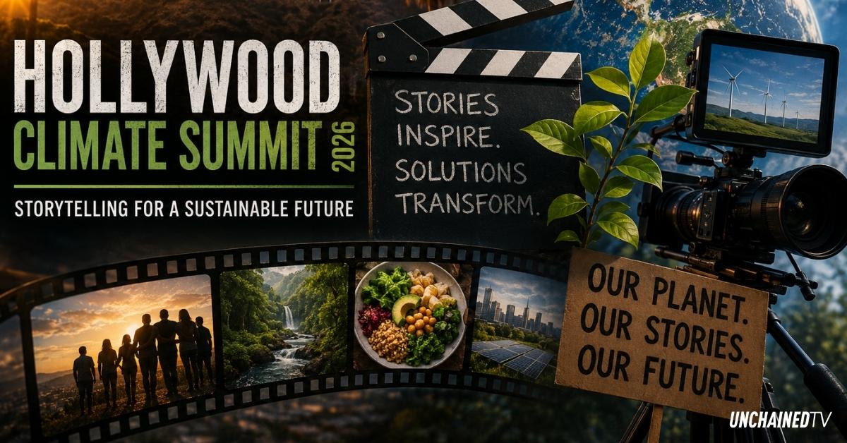 Hollywood Climate Summit 2026 feature image highlighting storytelling, climate action, sustainable food systems and environmental filmmaking.