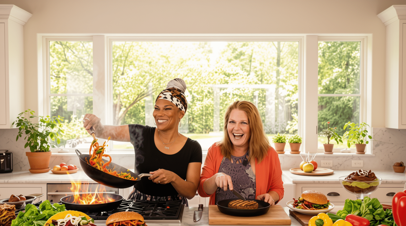Plant based in the Burbs' Sherri Johnson and Paige Parsons Roache