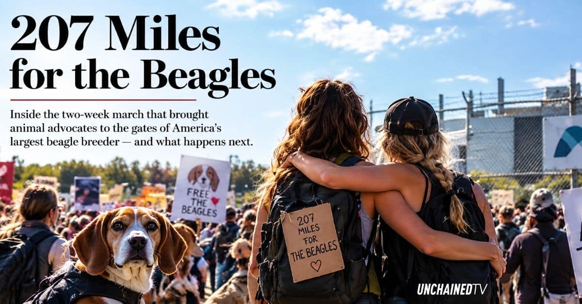 March to Abolish Animal Testing reaches Marshall BioResources after 207 miles across New York